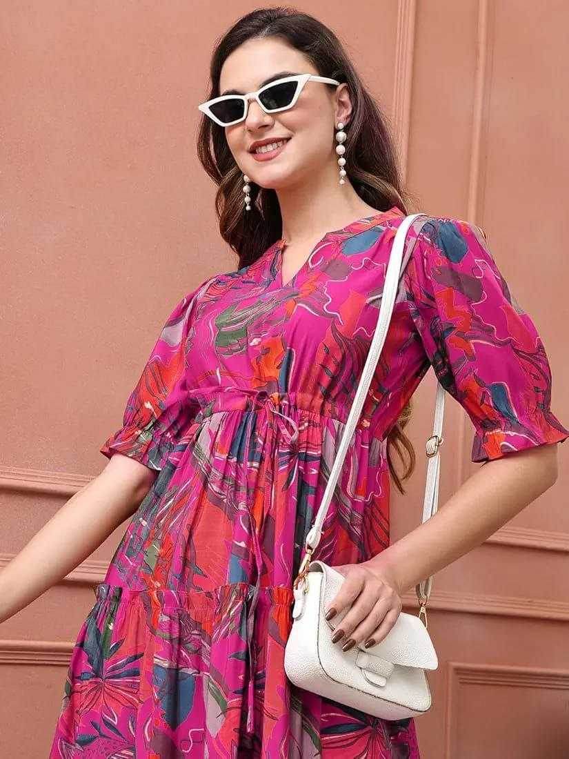 Ynf Reyon Cotton KESH552 94 Gowns Wholesale Printed Gowns Fancy Gowns Long Gowns Manufacturer - MYLUXURY LANE ENTERPRISE